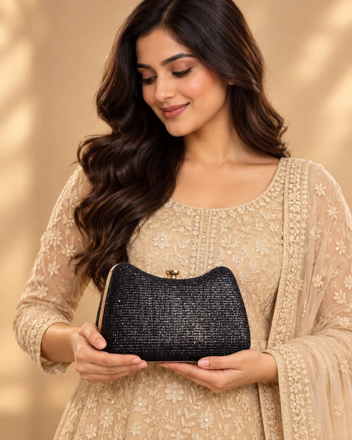 Black Clutch worn view